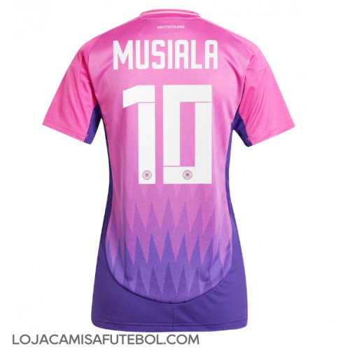 Camisa de Futebol Alemanha Jamal Musiala #10 Equipamento Secundário Mulheres Europeu 2024 Manga Curta